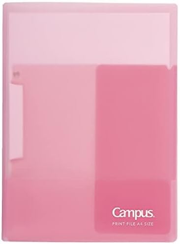 Kokuyo Campus Easy to Review Print File, Clip Folder, File Folder, A4, Pink, Japan Import (FU-CE755P)