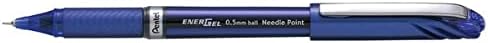 Pentel EnerGel NV Gel Ink Pen, (0.5mm), Needle Tip, Blue Ink, 2 Pack (BLN25BPC)