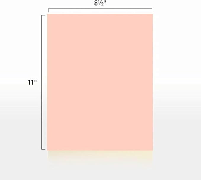 Colored Copy Paper, 20 LB 8.5 X 11, 500 Sheets (Peach)