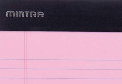 Mintra Office Legal Pads, ((xBasic, 5in x 8in, (Pastel), 36pk (6-6pks)), Narrow Ruled, 50 Sheets per Notepad, Micro perforated Writing Pad, Notebook Paper for School, College, Office, Work