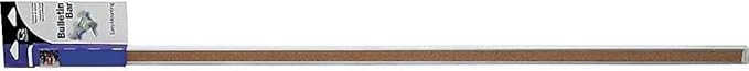 Quartet Bulletin Bar Strip, Cork Board, 18" x 1", Classroom, Office, Cubicle, Aluminum Frame (2003), Beige