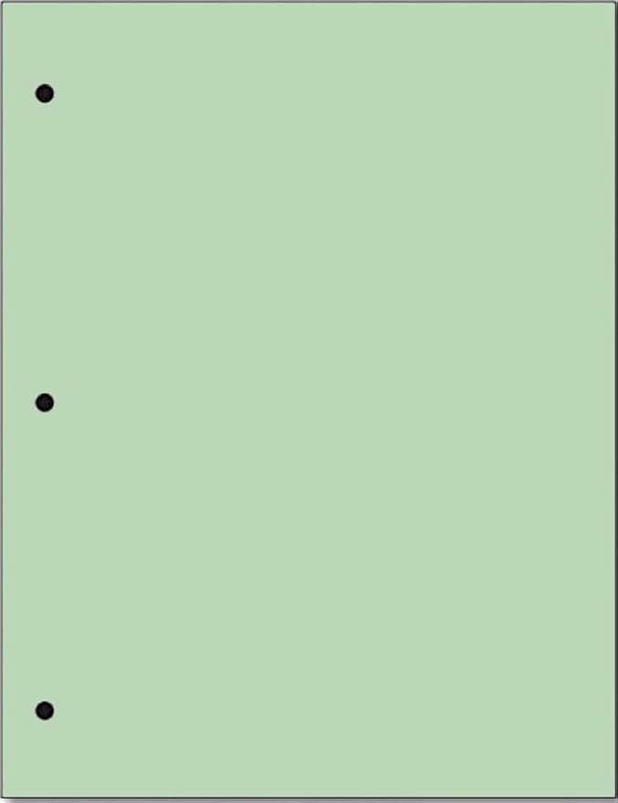 Copy And Printing Color Paper, 20 Lb. 3 Hole Punch 500 Sheets Per Ream. (Green)