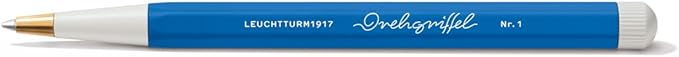 LEUCHTTURM1917 - Drehgriffel Writing Pen (Sky) - Ballpoint Pen with Royal Blue Ink Included