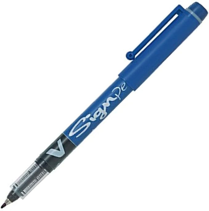 Pilot 301101203 V Sign Pen Liquid Ink 2.0 mm Tip - Blue - Pack of 12