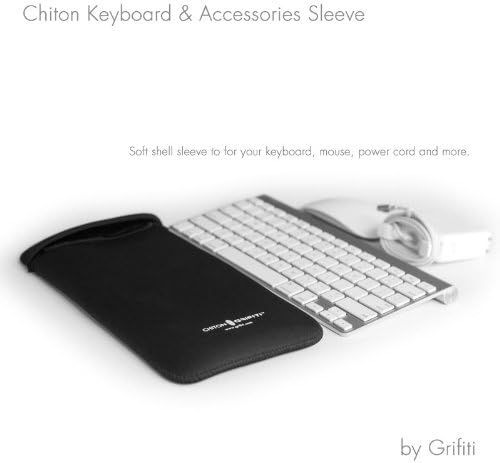 GRIFITI Chiton Slim 12 6.5" x 13.5" Neoprene Keyboard Sleeve Cover for Tenkeyless Mechanical & 11-13 Inch 10keyless Keyboards Portable Case - Extra Pocket for Cable, Computer Mouse or Gaming Trackpad