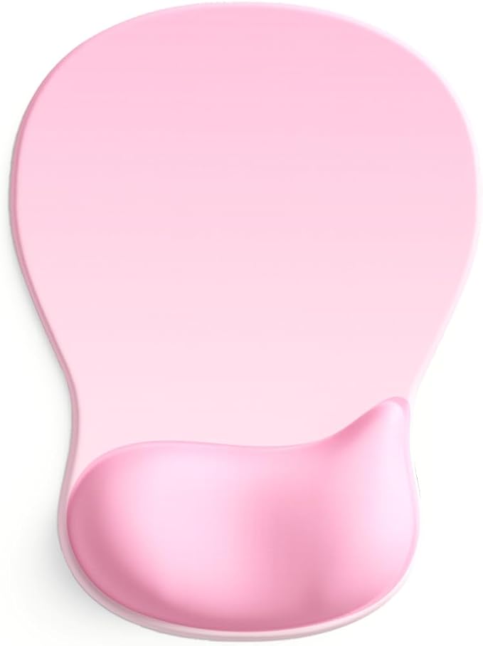 ErgoComfort Gel Wrist Rest Mouse Pad-Ergonomic Office Mousepad with Wrist Support-Non-Slip, Design Desk Accessories Mat for Home&Game Decor (06Blush Gradient)