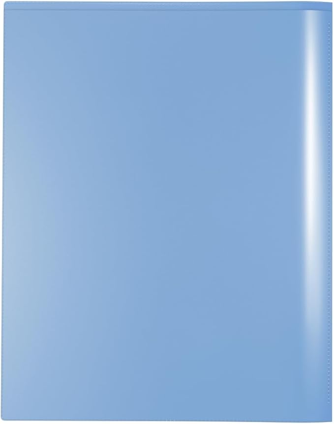 Nicky's Folders® English Communicator, Parent-Teacher Folder, Patented Tear-Resistant Flexible Plastic 2 Inside Pockets, 2 Exterior Sleeves, Letter Size Paper, Single Color(24 Pack) (Powder Blue)