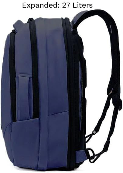 Knack Small Series 2 Laptop Backpack Fits up to 16 Inch Laptops - Knack Bags Carry-On Backpack, TSA Approved, Expandable Travel Backpacks With 2 Day Outfit Capacity, Evening Blue