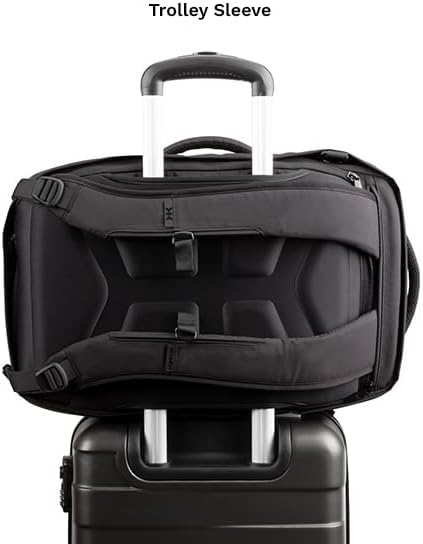 Knack Convertible Duffel Laptop Backpack, Expandable Travel Duffel Bag With 6 Day Outfit Capacity, Large Laptop Duffel Bag for Everyday Travel, Gym, and Work (Stealth Black)