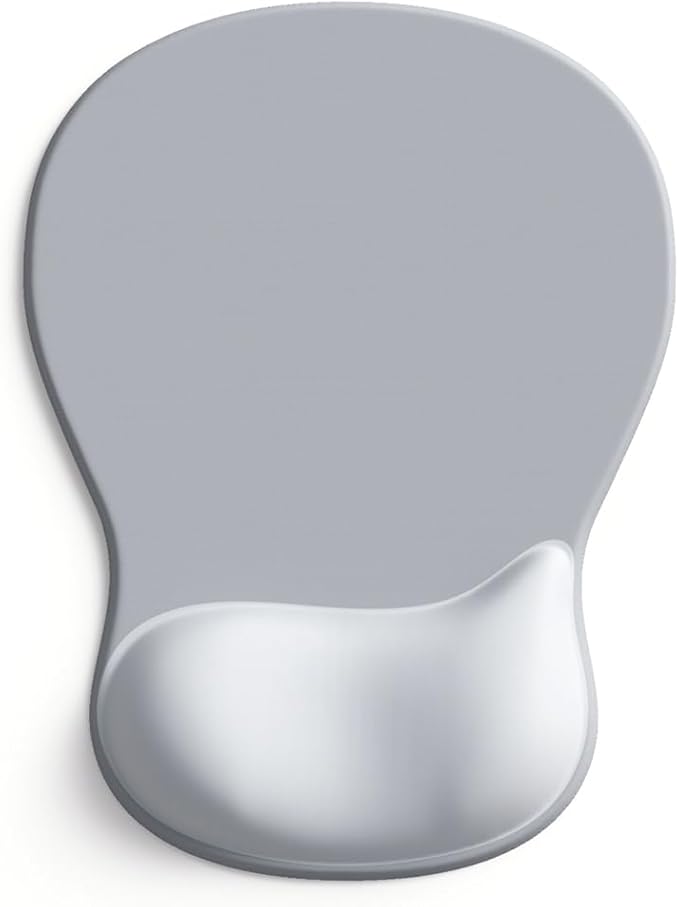 ErgoComfort Gel Wrist Rest Mouse Pad-Ergonomic Office Mousepad with Wrist Support-Non-Slip, Design Desk Accessories Mat for Home&Game Decor (03Silver Surge)