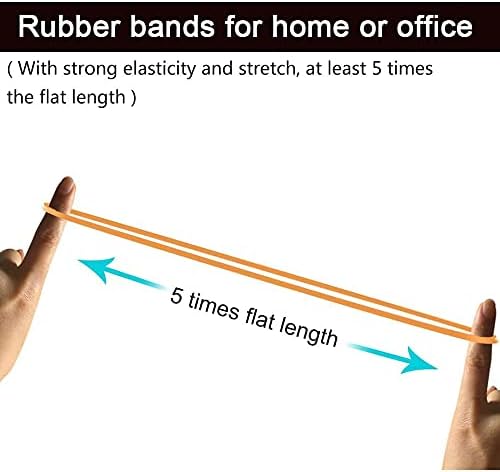 AMUU Rubber Bands Large Flat Fold Length 12inch 30 Pieces Fits 8-33 Gallon Trash Cans Heavy Duty Elastic Rubber Bands for File Folders Office Home Supplies