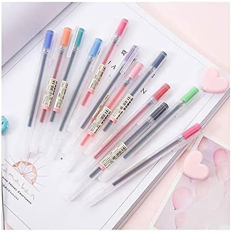 Japanese Style Gel Ink Pen 0.5mm Colorful Fine Ballpoint Maker Pen for Office School Stationery Supply,Pack of 12, Assorted Colors