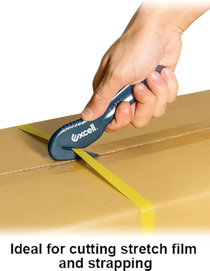 Excell SD-259 Pack of 3 Stretch Film Cutters; Designed to Glide Through Wrapped Films; Made of High-impact Plastic; Replacement Blades not Included