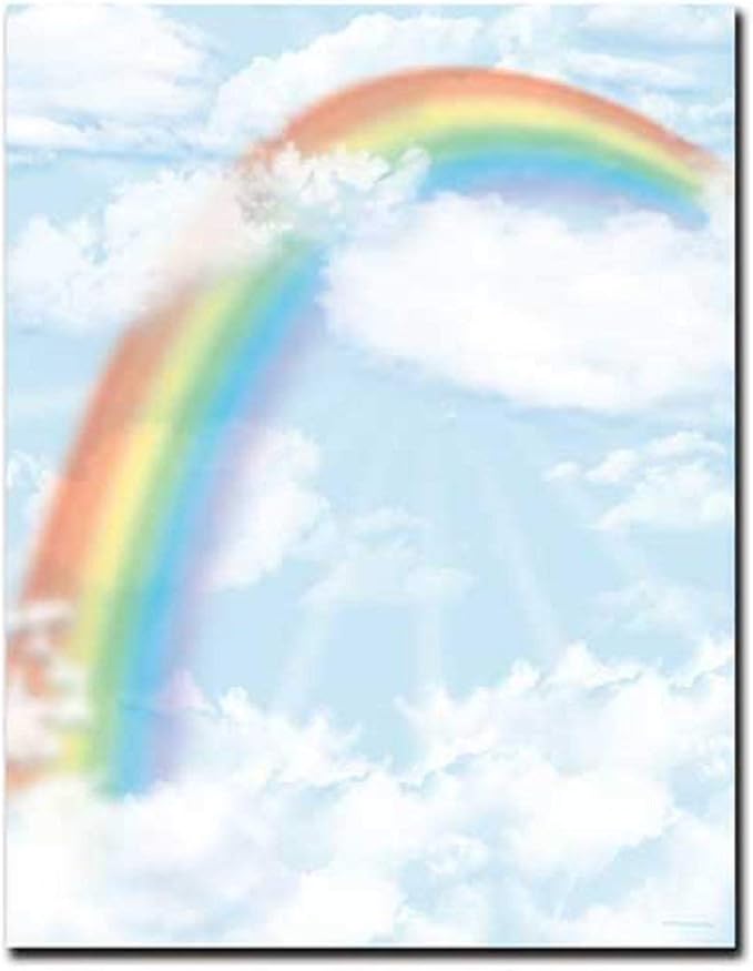 Over the Rainbow Letterhead Laser & Inkjet Printer Paper, 100 pack