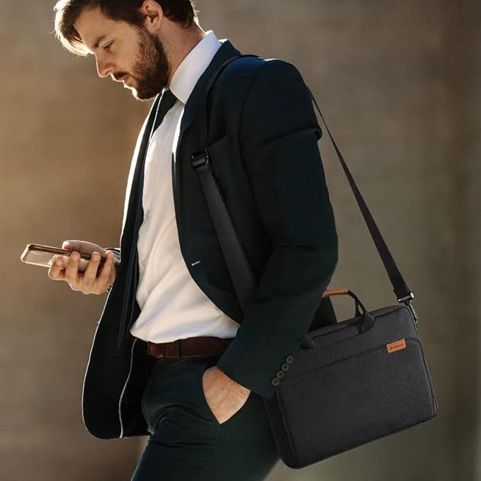 NIDOO Laptop Sleeve Shoulder Bag for 12.9" iPad Pro M1 M2 2022/13" 13.6" MacBook Air M2 / 13 MacBook Pro M2 M1 / Surface Pro X 8 9 7+, Briefcase Handbag for 13.4" Dell XPS 13 Plus / 12.4" Galaxy Tab