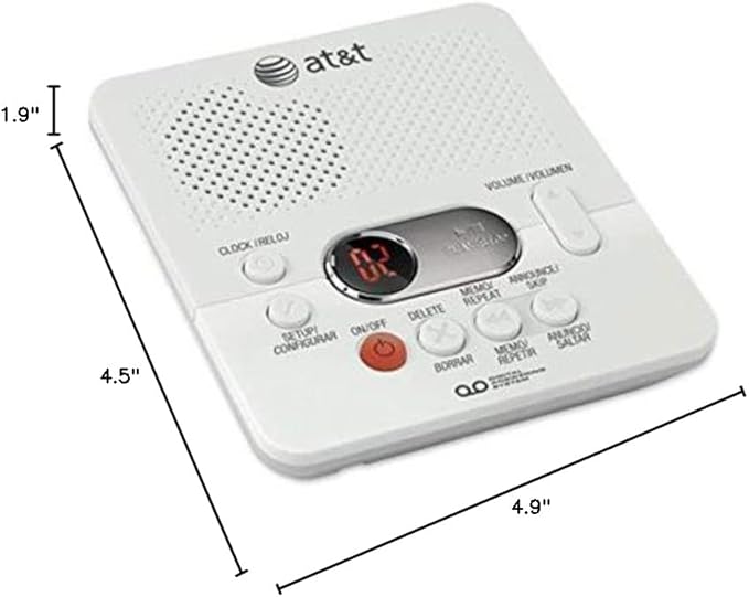 AT&T (1740WH) Digital AnsweSystem with Time and Day Stamp, White