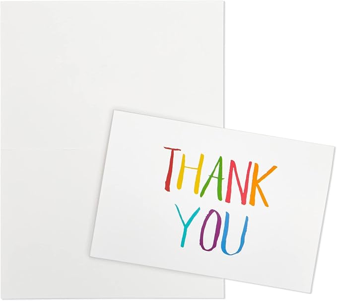Juvale 48 Pack 4x6-inch Bulk Thank You Cards with Envelopes - Appreciation Gift Note for Teachers and Kids (6 Assorted Designs)
