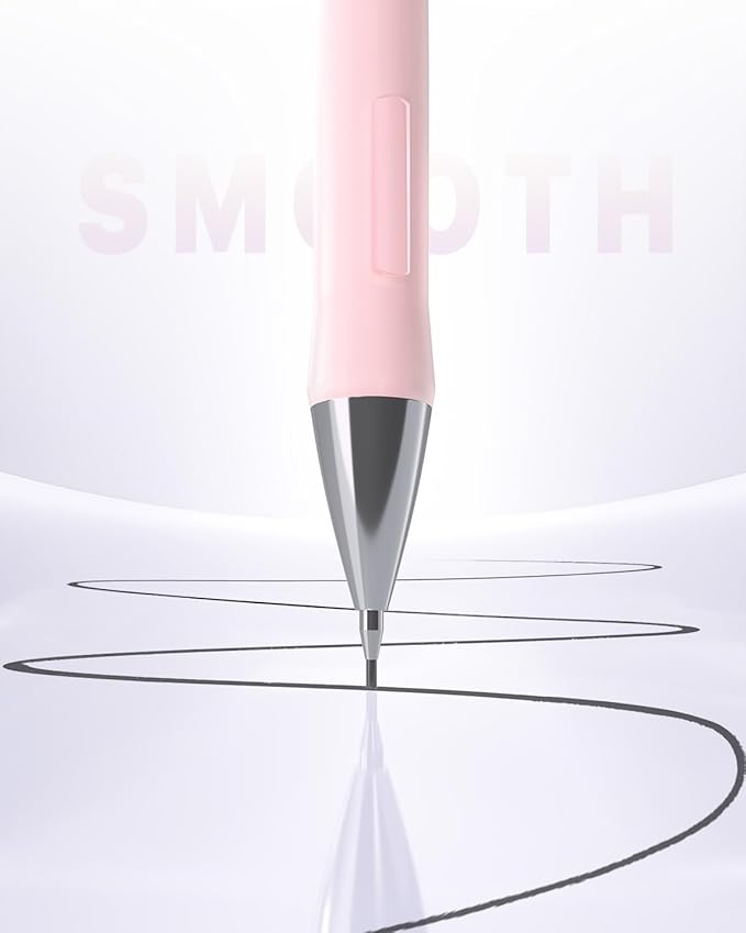 Four Candies Pastel Mechanical Pencil Set, with 0.5 & 0.7mm Lead Refills (HB & 2B), Cute Erasers & Eraser Refills, 29-Count Pack with Case, Aesthetic School Supplies for Student Writing Drawing