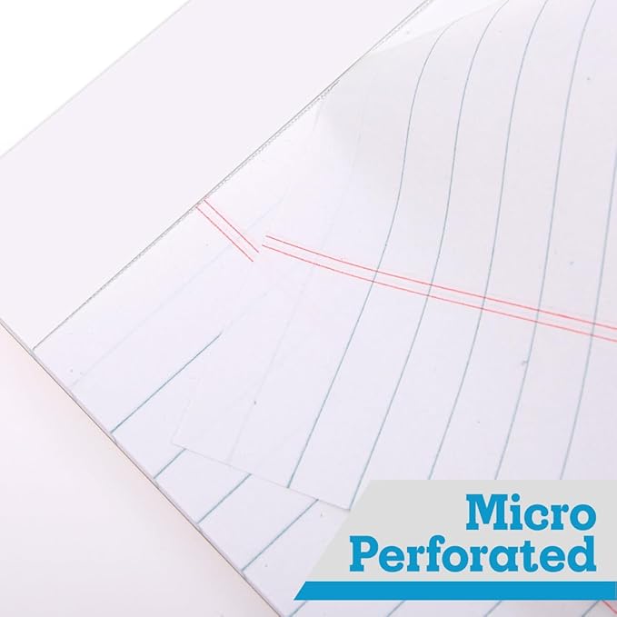 KAISA Small Legal Pad, 5"x8" Writing Pads, Narrow Ruled 5x8 Note Pads For School Office Home Notepads, White 50 Sheets 12 Pads WT-SWT