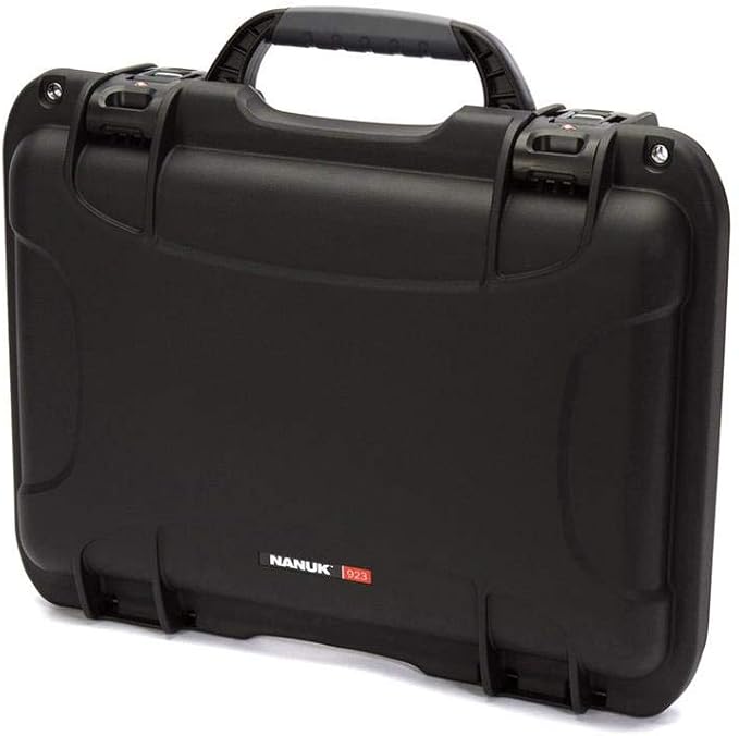 Nanuk 923-1001 Waterproof Hard Case with Foam Insert and Incorporated TSA Approved Travel Lock Latches - Black, Medium Series