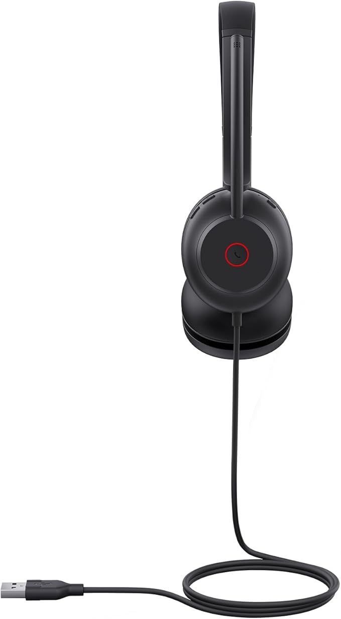 Yealink UH35 Professional USB Headset, Dual Wired Headset with Noise Cancelling Microphone, Call and Music Mode, Lightweight Comfort Design, Stereo, Teams Certified