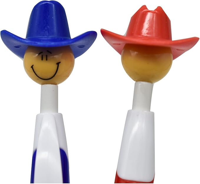 14PCS Fun Cowboy Pens Cowboy Hat Pen Novelty Retractable Ballpoint Pens For Adults School Home Office Stationery Store