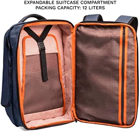 Knack Series 1 Laptop Backpack Travel Set Fits up to 15 Inch - Includes Expandable Packing Insert, and Knack's Insulated Bottle, TSA Approved, Expandable Travel Backpacks (Indigo Blue, Medium)