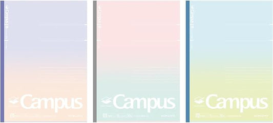 KOKUYO Composition Notebooks, 3 Pack Campus Smart B5 Comp Book with Dotted B 6mm Rule, 30 Sheets, School Lined Notebook in Souffle Tone, Journal Notebook for Women Note Taking. (NO-GS3CWBT-L2X3)