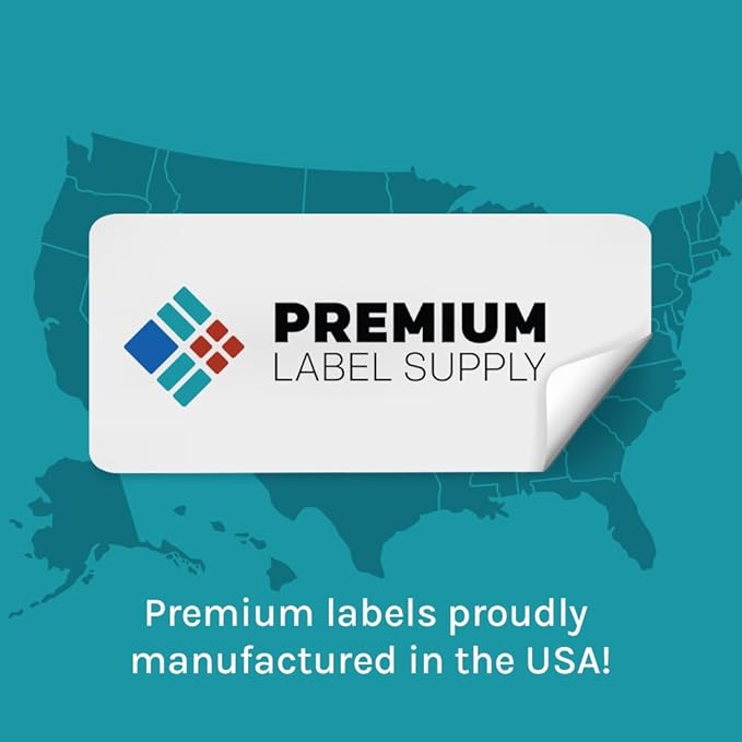 Premium Label Supply Glossy White Sticker Labels – 3" x 2" – (10 per Sheet) (Glossy White for Laser Only, 100 Labels)
