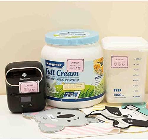 Phomemo Sticker Label M110/M221/M220/M120/M200/M150/M250/M260 Pink Label- 1.57"x1.18"(40x30mm) Thermal Label for Small Business, Home, Office, 230 Labels/Roll