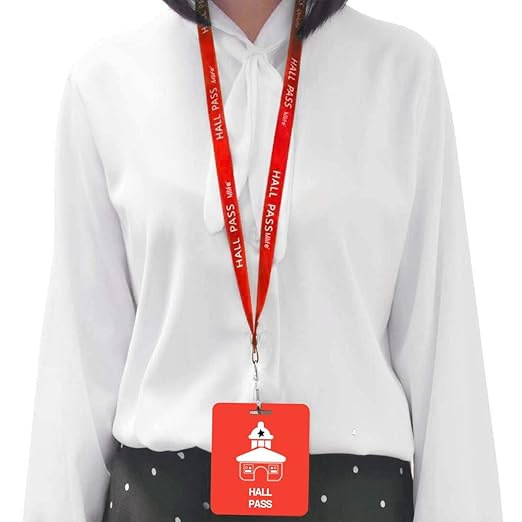 Unbreakable PVC Hall Pass Lanyards,Mlife School Passes Set for Teachers 12 Pack Hall, Bathroom, Library, Office and Nurse Classroom School Supplies