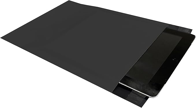 Colored Poly Mailers Pack of: Be creative with your packaging with Colored mailers (Black, 9" x 12" pack of 500)