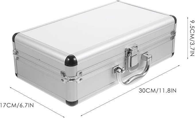ERINGOGO Aluminum Attache Case - 12inch Lock Metal Briefcase with Ripple Foam, Hard Aluminum Carrying Case for Men, Universal Portable Tool Case for Laptop/Luggage/Instrument White