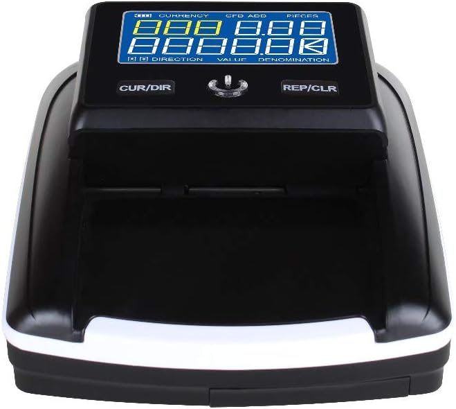 K630 Counterfeit Bill Detector for US Dollars. Checks for UV(Ultraviolet), MG(Magnetic), IR(Infrared), Paper Quality and Size.