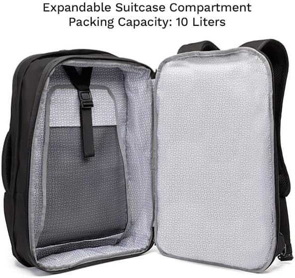 Knack Small Series 2 Laptop Backpack Fits up to 16 Inch Laptops - Knack Bags Carry-On Backpack, TSA Approved, Expandable Travel Backpacks With 2 Day Outfit Capacity, Stealth Black