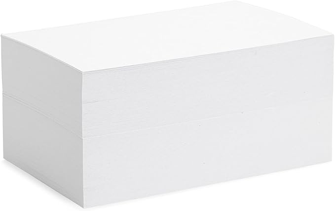 200 Pack White 300 GSM / 110 lb Thick Cardstock Paper - Blank Heavyweight Wedding Invitation Cards for Printing, Flashcards, Postcards - 4x6 inch