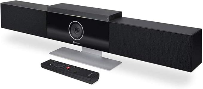 Poly Studio - 4K USB Video Conference System(Polycom) -Camera, Microphone, Speaker Bar for Small & Medium Conference Rooms -Presenter Tracking, NoiseBlock AI, Autoframing - Teams/Zoom Certified, Black