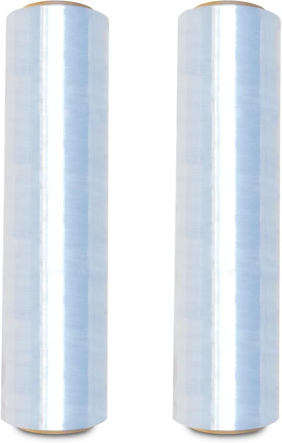 OCTOPUS Stretch Wrap, Industrial Strength 2 Roll Clear, 18” x 1500 feet, 80 Gauge (20 Micron), Heavy Duty Plastic Shrink Film for Packing, Wrapping, Bundling, Shipping, Pallets, and Moving Essentials