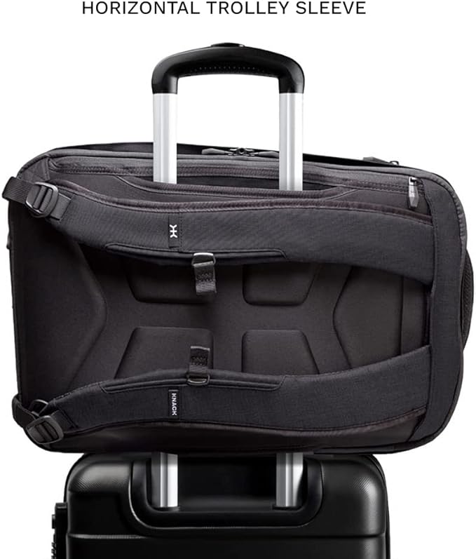 Knack Series 1 Laptop Backpack Fits up to 17 Inch - Knack Bags Carry-On Backpack, TSA Approved, Expandable Travel Backpacks With 4 Day Outfit Capacity (Stealth Black, Large)