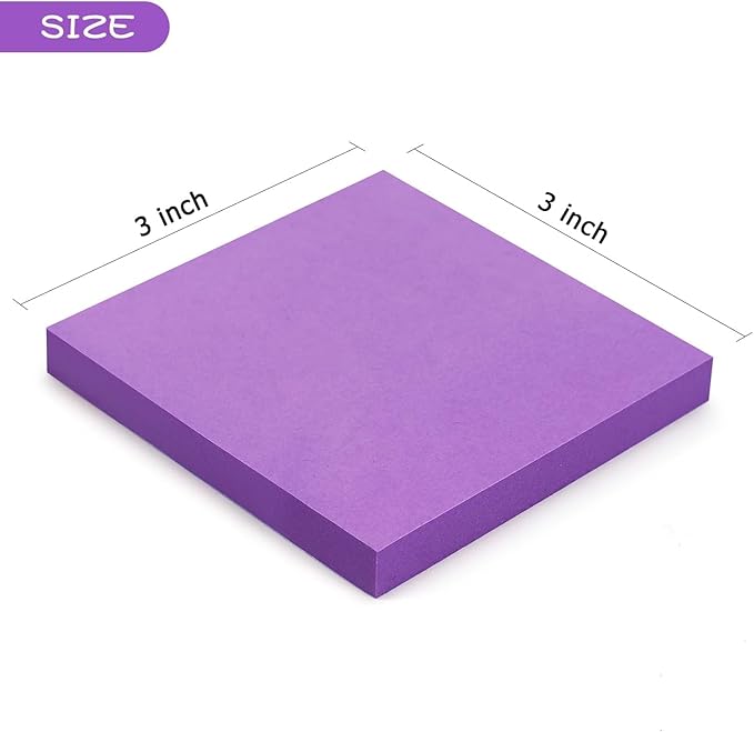 Early Buy Sticky Notes 3x3 Self-Stick Notes Solid Color 6 Pads, 100 Sheets/Pad