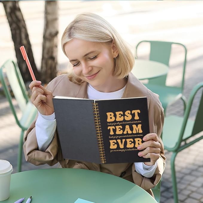 Best Team Ever 160 Blank Pages Spiral Notebook, Team Appreciation Gifts, Employee Thank You Gifts, Team Notebooks for Employees, Teamwork Gifts for Staff, Team Member Gifts for Coworkers