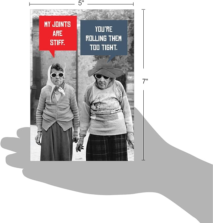 NobleWorks - Hilarious Birthday Greeting Card with 5 x 7 Inch Envelope (1 Card) Bday Stiff Joints C5680BDG