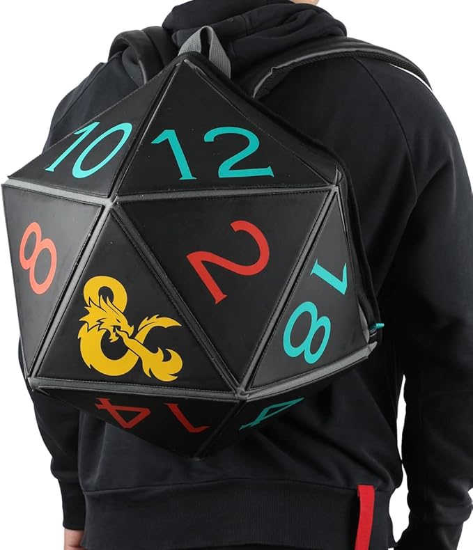 Dungeons & Dragons D20 Dice Molded Black Laptop Backpack