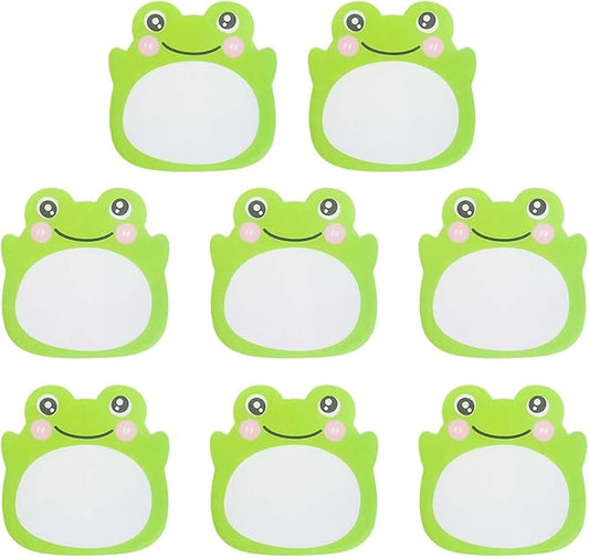 Kawaii Frog Sticky Notes Sets - Aesthetic Cute Small Frog Sticky Notes Mini Animal Self-Stick Notes Pads for Office School Creative Gifts - 8 Packs (160 Sheets)