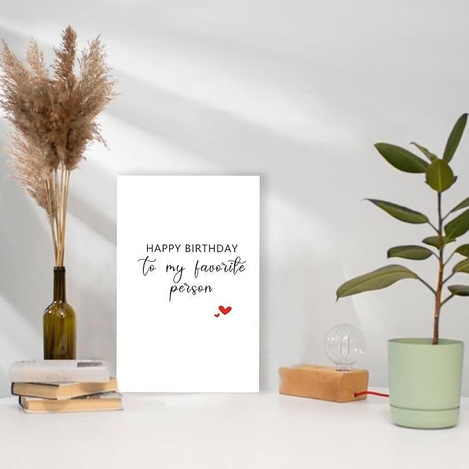 Funny Birthday Card for Men Women, Happy Husband Boyfriend Birthday Card,To My Favourite Person, Girlfriend Wife Birthday Card Gifts, Anniversary Card for Him Her