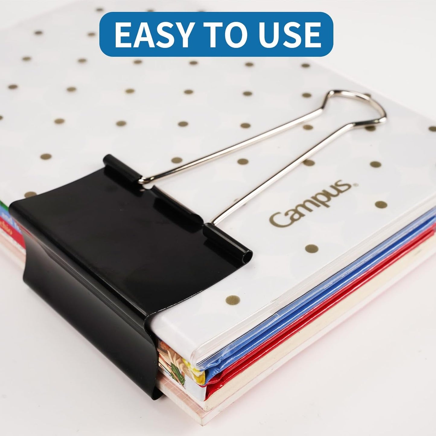 Jumbo Binder Clips 3 Inch - Extra Large Binder Clips 24 Pack, Heavy Duty Office Binder Clips for Paper, Documents, School & Office Supplies (24, 3 inch)