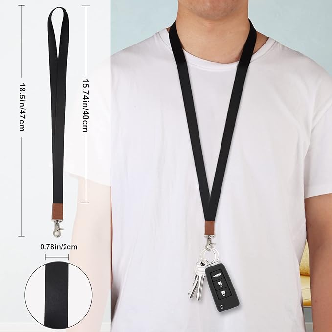 XCHIN Lanyard, Lanyards for Keys, Black Keychain Long Lanyard for Women Men, Cute Neck Lanyard for ID Badges Wallet