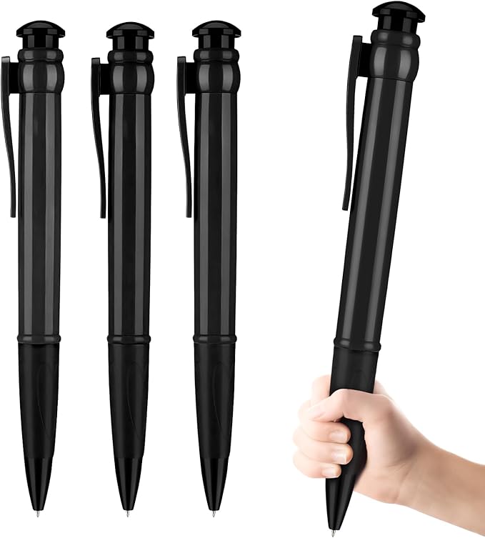 Jumbo Pens 11.3'' For Birthday Party Favors, Funny Party Favors Huge pens, Giant Pens Gag Gifts 3 Pack Black