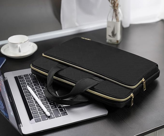 KIZUNA Laptop Sleeve Case 17 Inch Computer Carrying Handbag for LG gram 17/17.3" MSI 17/Dell G7/17 IdeaPad 3i Gen7/17.3" HP ProBook 470/17.3" Legion 5 / 5i,Black