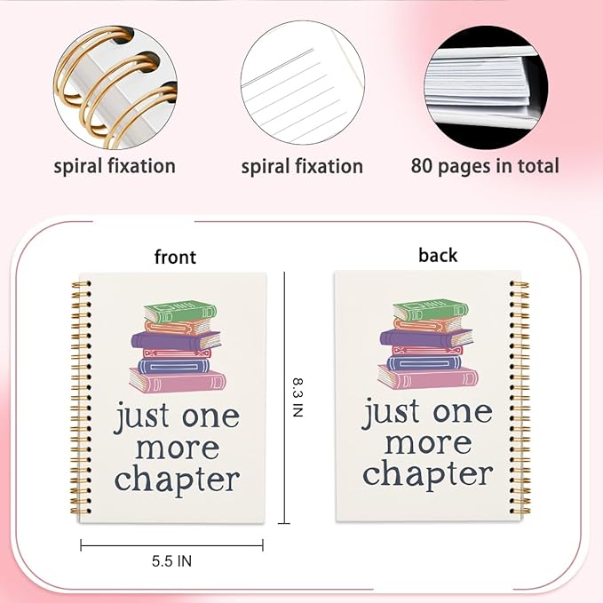 Book Club Journal Notebook, Book Club Gifts for Women, Cute Book Club Gifts, Journal Motivational Gifts for Teacher Book Club Librarian Bookish 5.5x8.3